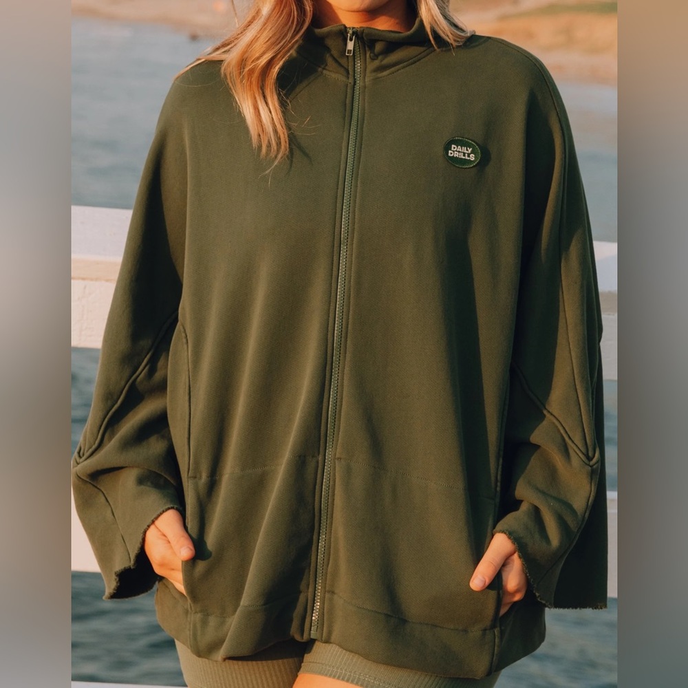 Daily Drills Forest Green Zip-Up - Picture 2 of 4